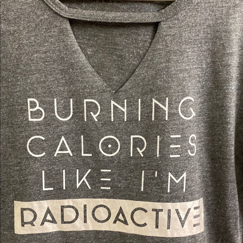 Marvel Elite Gray women’s medium Graphic Tee with Fun Slogan